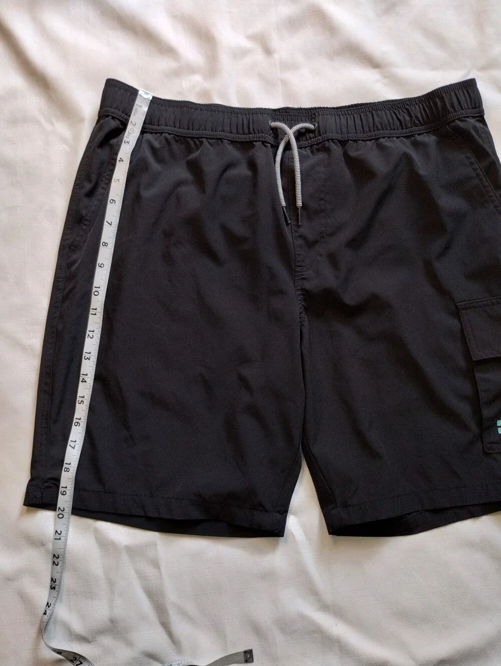 Men's Black Swim Shorts with Drawstring